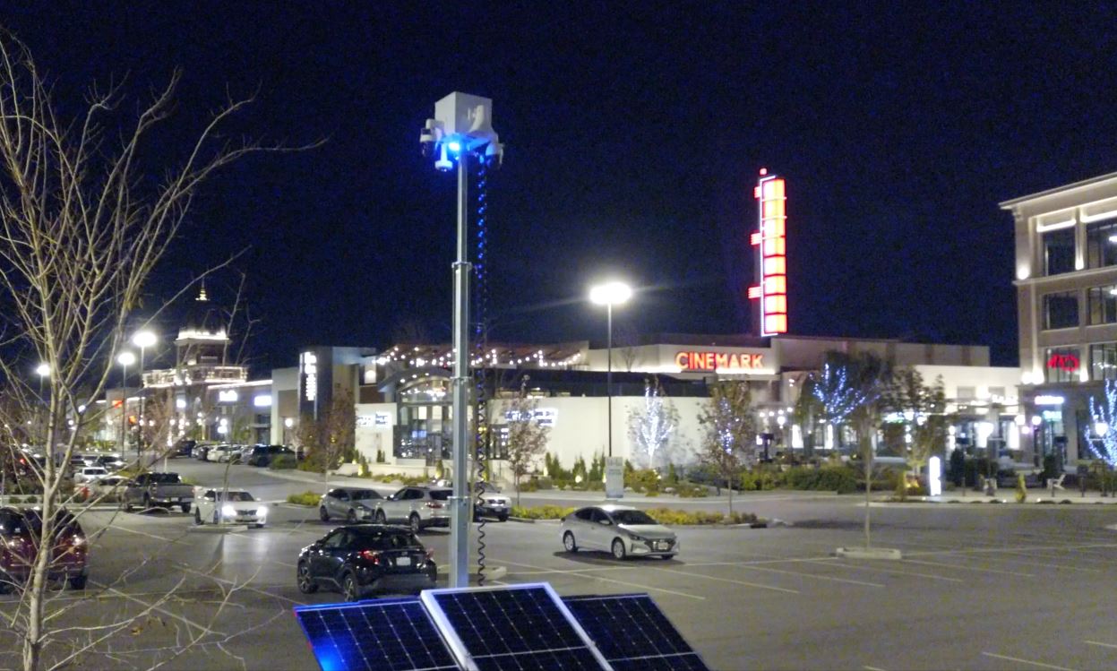 Mobile Security Trailer with Strobe Light